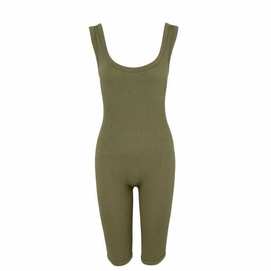 Miso Unitard Womens Хаки Дамски дрехи за фитнес