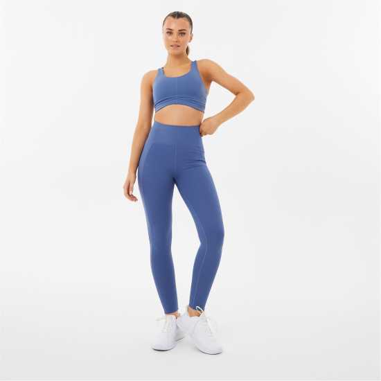 Usa Pro X Sophie Habboo Sculpt Contour Hem Bra Бижу Син Спортни сутиени