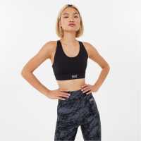 Everlast Medium Support Sports Bra Womens Черно Спортни сутиени