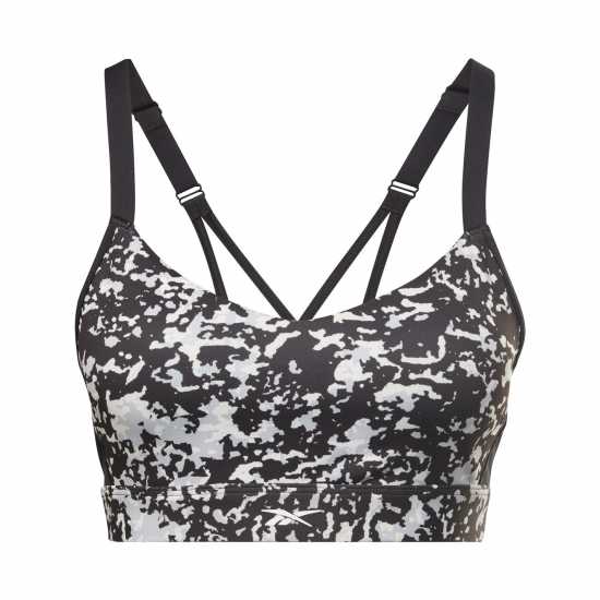 Reebok Дамски Спортен Сутиен С Тънки Презрамки Lux Speckle Modern Safari Strappy Bra Womens Medium Impact Sports  Спортни сутиени