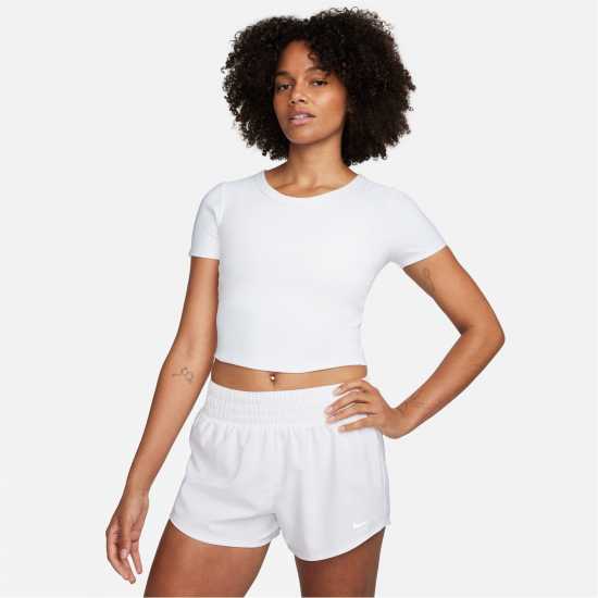 Дамски дрехи за фитнес Nike One Fitted Women's Dri-FIT Short-Sleeve Top Бяло Nike One Fitted Women's Dri-FIT Short-Sleeve Top Бяло Дамски дрехи за фитнес