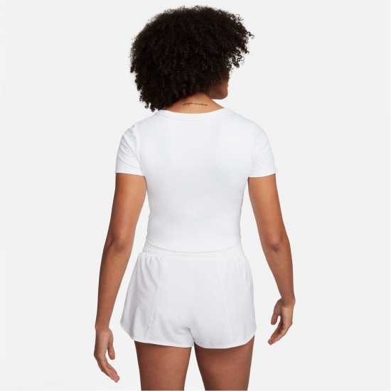 Дамски дрехи за фитнес Nike One Fitted Women's Dri-FIT Short-Sleeve Top Бяло Nike One Fitted Women's Dri-FIT Short-Sleeve Top Бяло Дамски дрехи за фитнес