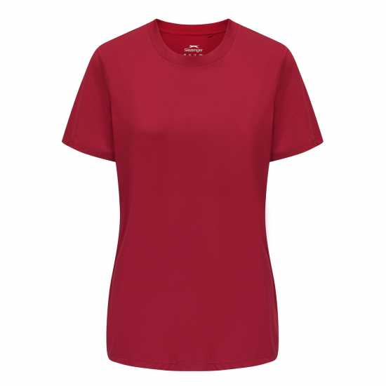 Дамски дрехи за фитнес Slazenger Training T-Shirts Womens Бордово Slazenger Training T-Shirts Womens Бордово Дамски дрехи за фитнес
