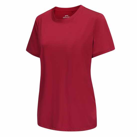 Дамски дрехи за фитнес Slazenger Training T-Shirts Womens Бордово Slazenger Training T-Shirts Womens Бордово Дамски дрехи за фитнес