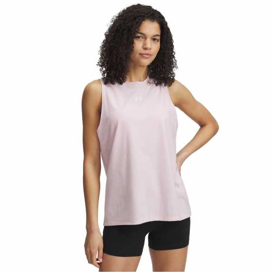 Under Armour Women's Campus Performance Gym Vest Pink/Wht 
