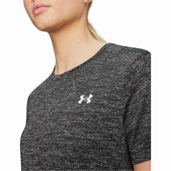Under Armour Tech Twist Short Sleeve Womens Черна Въртене Under Armour Tech Twist Short Sleeve Womens Черна Въртене