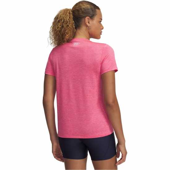 Under Armour Tech Twist Short Sleeve Womens Революционен розов 