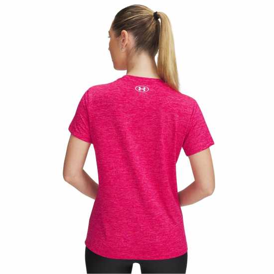 Under Armour Tech Twist Short Sleeve Womens Сенчеста Фуксия 