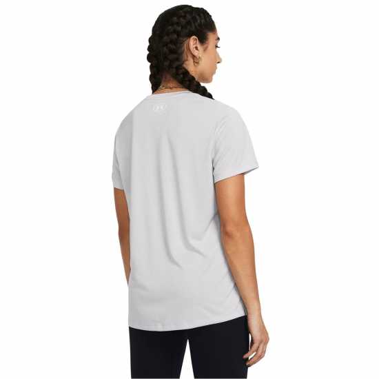 Дамски дрехи за фитнес Under Armour Tech Twist Short Sleeve Womens Хало Сиво Under Armour Tech Twist Short Sleeve Womens Хало Сиво Дамски дрехи за фитнес