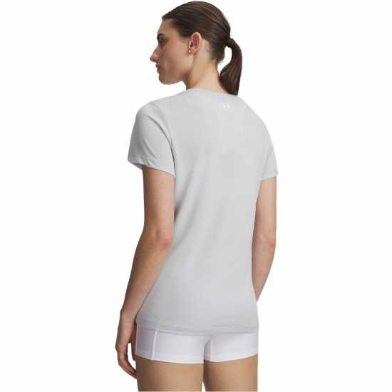Under Armour Tech Twist Short Sleeve Womens Хало Сиво 