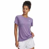 Under Armour Tech Twist Short Sleeve Womens Purple Crest Under Armour Tech Twist Short Sleeve Womens Purple Crest
