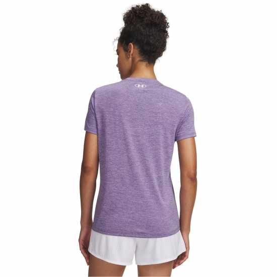 Under Armour Tech Twist Short Sleeve Womens Purple Crest Under Armour Tech Twist Short Sleeve Womens Purple Crest