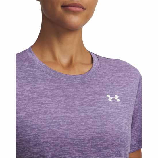 Under Armour Tech Twist Short Sleeve Womens Purple Crest Under Armour Tech Twist Short Sleeve Womens Purple Crest