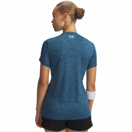 Under Armour Tech Twist Short Sleeve Womens Wham Blue Under Armour Tech Twist Short Sleeve Womens Wham Blue