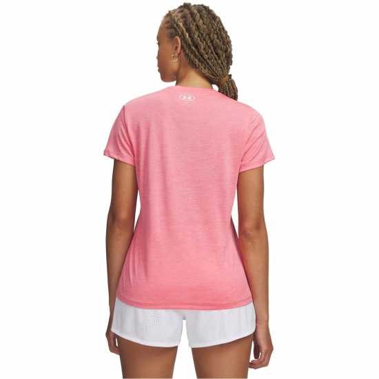 Under Armour Tech Twist Short Sleeve Womens Pink/White Under Armour Tech Twist Short Sleeve Womens Pink/White