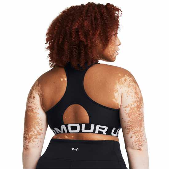 Under Armour Heatgear Authentics Medium Support Sports Bra Womens Black Спортни сутиени