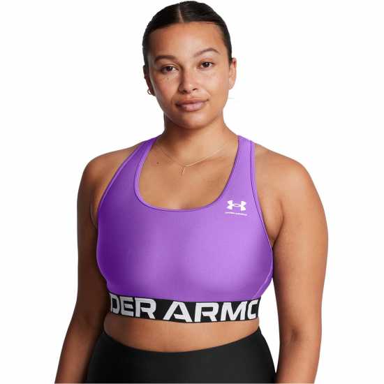 Under Armour Heatgear® Armour Mid Branded Sports Bra Women' Лилаво 