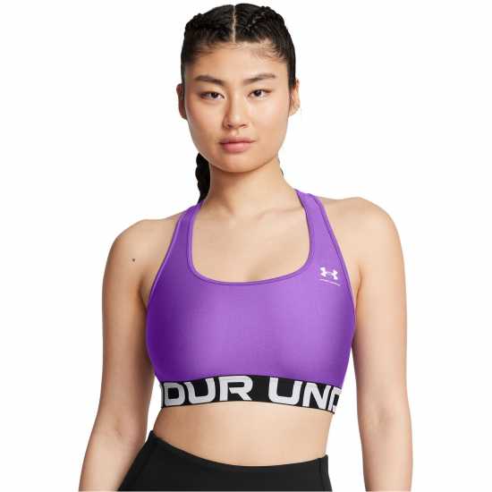 Under Armour Heatgear® Armour Mid Branded Sports Bra Women' Лилаво 