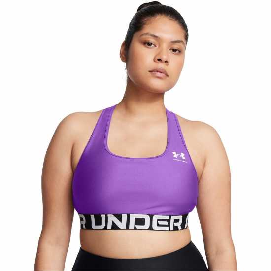 Under Armour Heatgear® Armour Mid Branded Sports Bra Women' Лилаво 