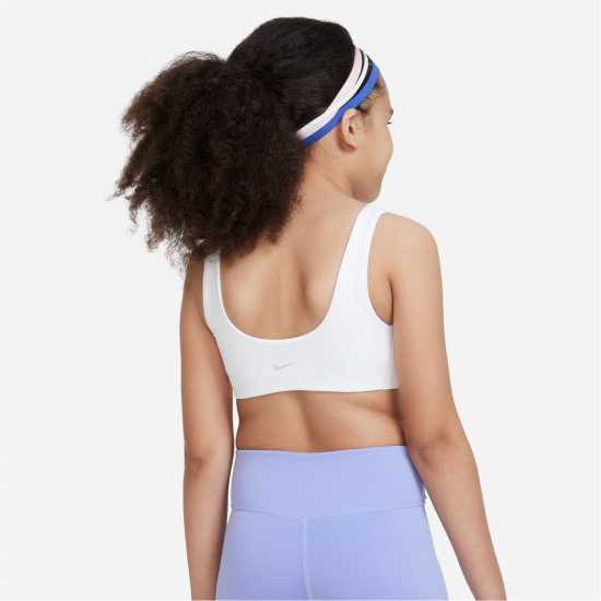 Nike Dri-FIT Alate All U Big Kids' (Girls') Sports Bra White Спортни сутиени