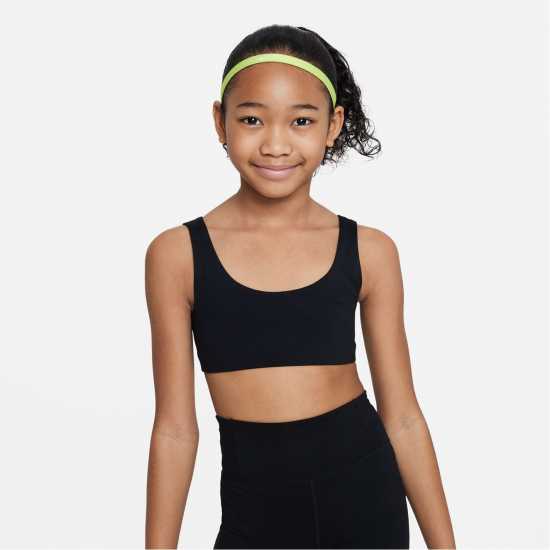 Nike Dri-FIT Alate All U Big Kids' (Girls') Sports Bra Black Спортни сутиени