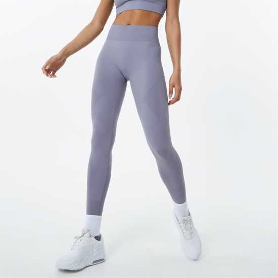 Usa Pro High Rise Seamless Tights Womens Светло сиво М Дамски клинове за фитнес