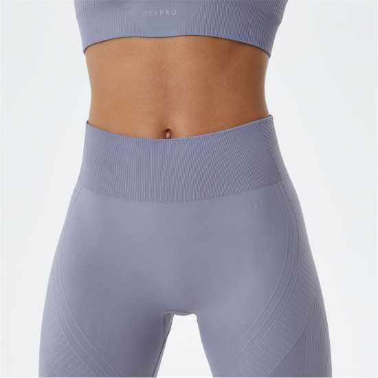 Usa Pro High Rise Seamless Tights Womens Светло сиво М Дамски клинове за фитнес
