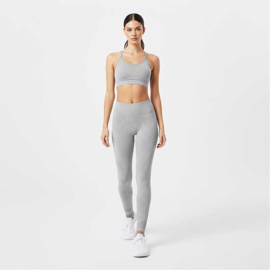 Usa Pro High Rise Seamless Tights Womens Светло сиво М Дамски клинове за фитнес