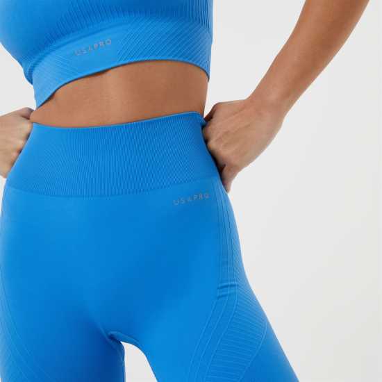 Usa Pro Безшевен Клин High Rise Seamless Leggings Соник Син Дамски клинове за фитнес