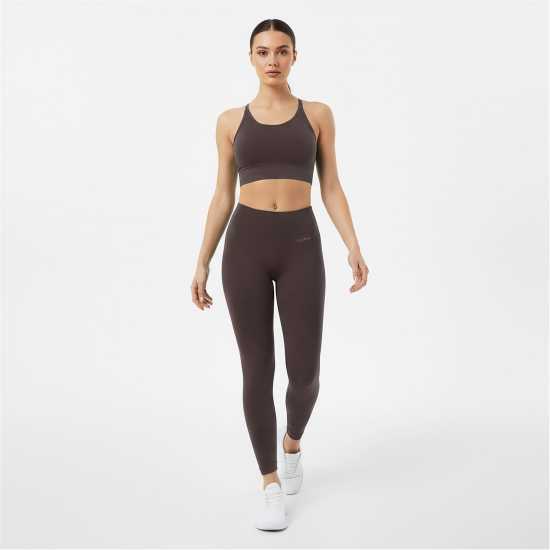 Usa Pro High Rise Seamless Tights Womens Еспресо Дамски клинове за фитнес