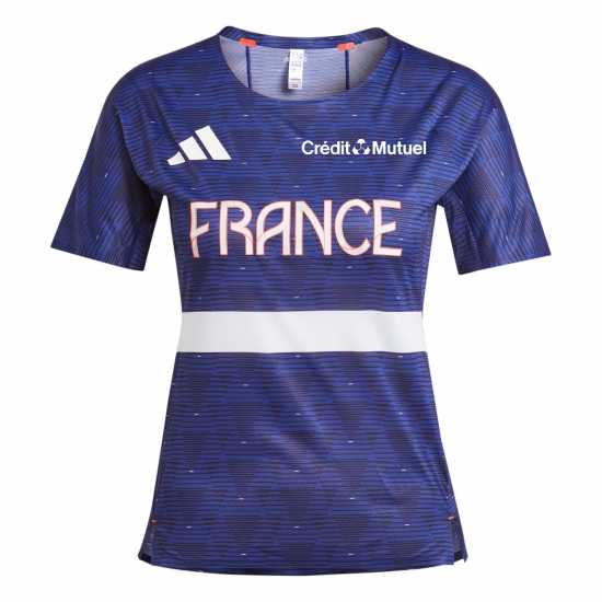 Adidas Team France Athletisme T-Shirt Womens  