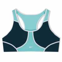 Reebok Lux Racer Colorblocked Padded Bra Womens Medium Impact Sports