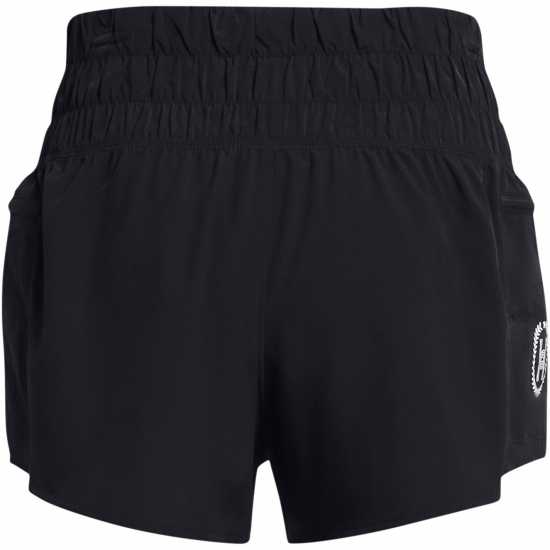 Under Armour Run Anywhere Shorts Черно/Черно/Бяло Дамски клинове за фитнес