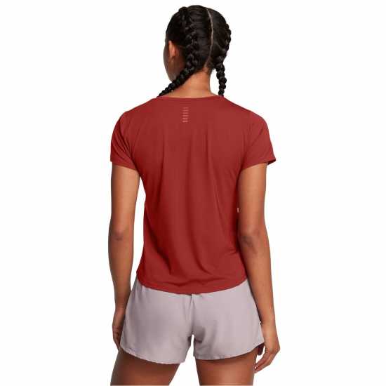 Under Armour Launch Elite Shortsleeve Orange Дамски дрехи за фитнес