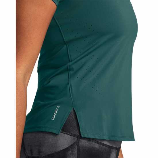 Under Armour Launch Elite Shortsleeve Blue Дамски дрехи за фитнес