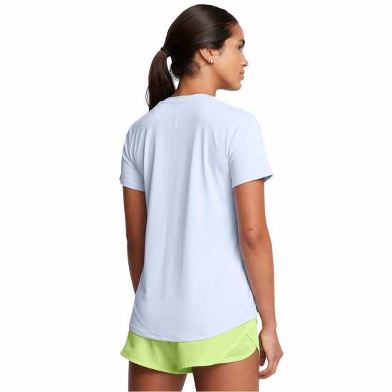 Under Armour Launch Elite Shortsleeve Blue Дамски дрехи за фитнес