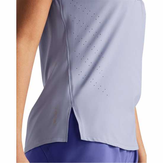 Under Armour Launch Elite Shortsleeve Purple Дамски дрехи за фитнес