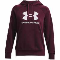 Under Armour Rival Fleece Big Logo Hdy Maroon Дамски суичъри и блузи с качулки