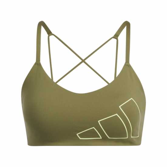 Adidas Дамски Спортен Сутиен С Лого Aeroreact Training Light-Support Logo Bra Womens  Спортни сутиени