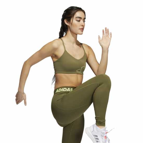 Adidas Дамски Спортен Сутиен С Лого Aeroreact Training Light-Support Logo Bra Womens  Спортни сутиени