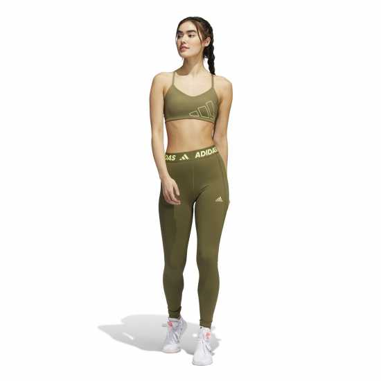 Adidas Дамски Спортен Сутиен С Лого Aeroreact Training Light-Support Logo Bra Womens  Спортни сутиени