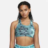 Nike Swoosh Women Medium-Support 1-Piece Pad Allover Print Bra Medium Impact Sports Womens