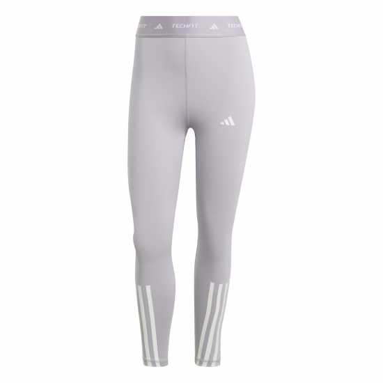 Дамски клинове за фитнес Adidas Techfit 3-Stripes 7/8 Leggings Сиво/Бяло Adidas Techfit 3-Stripes 7/8 Leggings Сиво/Бяло Дамски клинове за фитнес