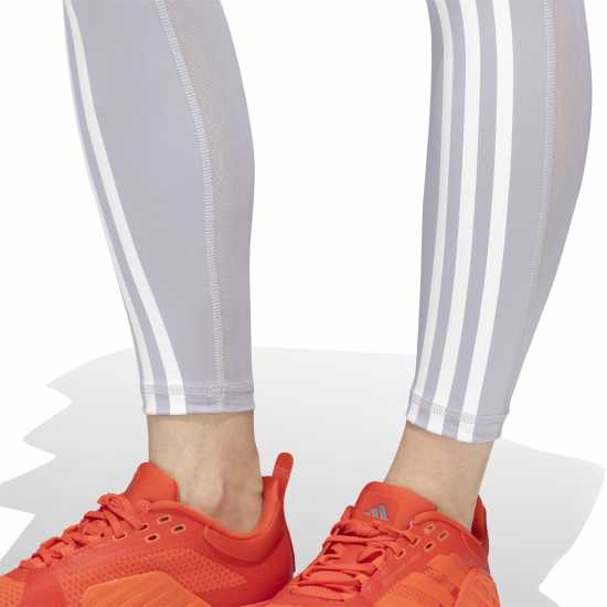 Дамски клинове за фитнес Adidas Techfit 3-Stripes 7/8 Leggings Сиво/Бяло Adidas Techfit 3-Stripes 7/8 Leggings Сиво/Бяло Дамски клинове за фитнес