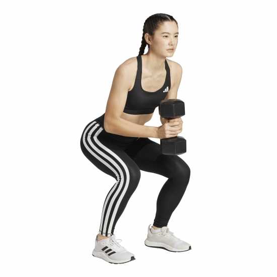 Adidas Techfit 3-Stripes 7/8 Leggings Черно/Бяло Дамски клинове за фитнес