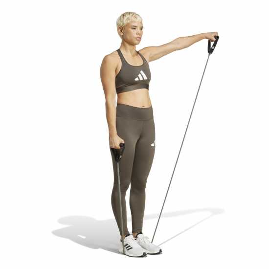 Дамски клинове за фитнес Adidas Training Essentials Big Logo Leggings Womens Shadow Olive Adidas Training Essentials Big Logo Leggings Womens Shadow Olive Дамски клинове за фитнес