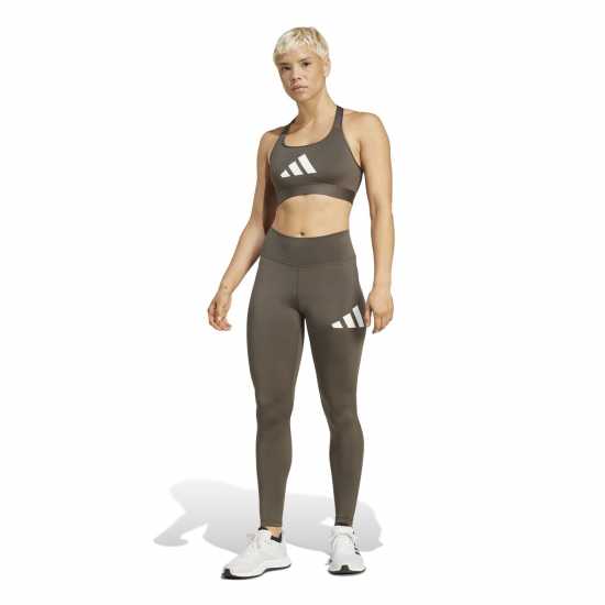 Дамски клинове за фитнес Adidas Training Essentials Big Logo Leggings Womens Shadow Olive Adidas Training Essentials Big Logo Leggings Womens Shadow Olive Дамски клинове за фитнес