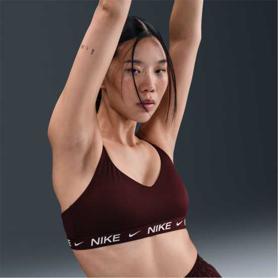 Nike Indy Light Support Women's Padded Sports Bra Бордово Смъстяване 
