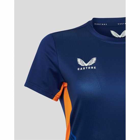 Md Ss Tee Ld99 Navy/Orange Дамски тениски и фланелки