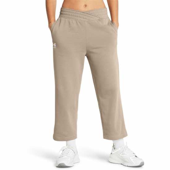 Under Armour Armour Ua Rival Terry Crop Wide Leg Tracksuit Bottom Womens Under Armour Armour Ua Rival Terry Crop Wide Leg Tracksuit Bottom Womens